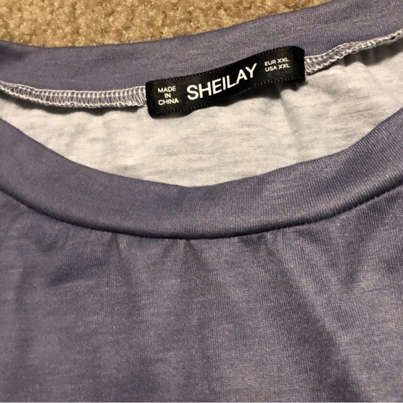 2 WOMENS long sleeve silky light giraffe inspired top by SHEILAY BRAND SIZE XL - Picture 11 of 12